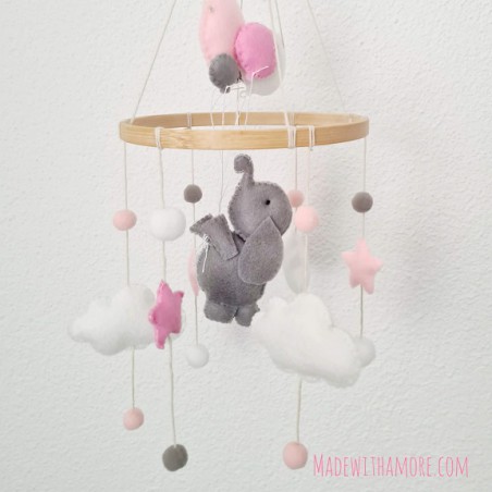 Elephant with Balloons Mobile 01