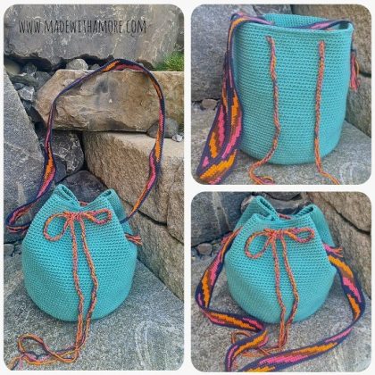 Tasche Boho Türkis - Medium