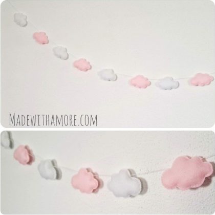 Filzgirlande „Wolken“ - 02