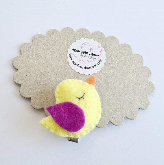 Haarspange mit Vogel 2