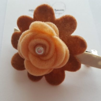 Patenthaarspange mit Rose 09