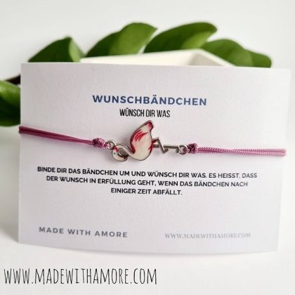 Wunschbändchen mit Schiebeknoten 55