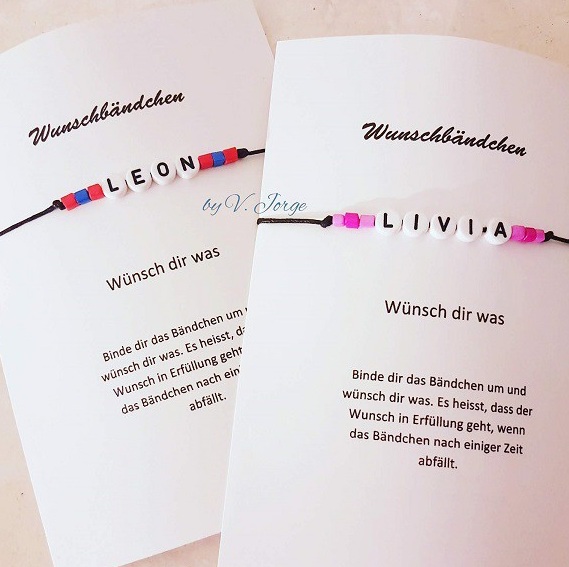 Wunschbändchen mit Namen – Bild 2