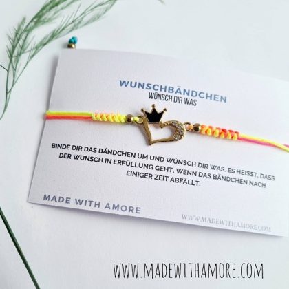 Wunschbändchen mit Schiebeknoten 59