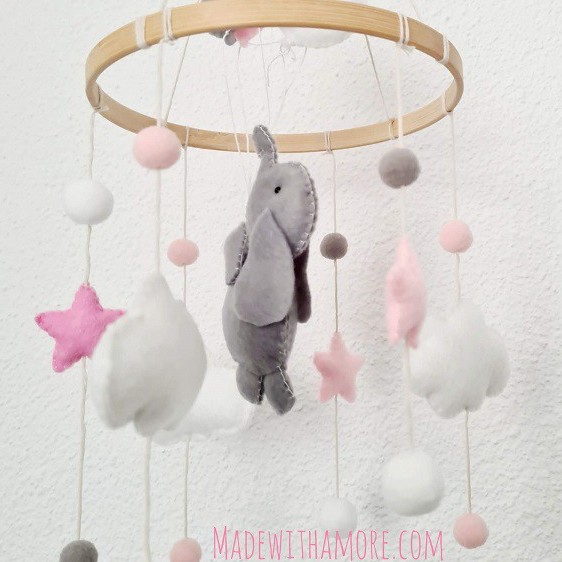 Filz-Mobile Elefant 01 – Bild 2